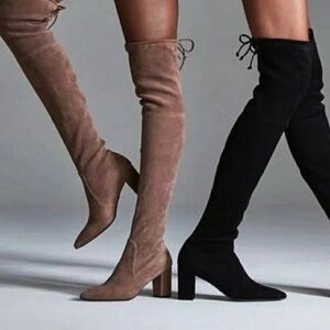 Stuart Weitzman Genna 60 Over the Knee Boot Taupe Sz 9